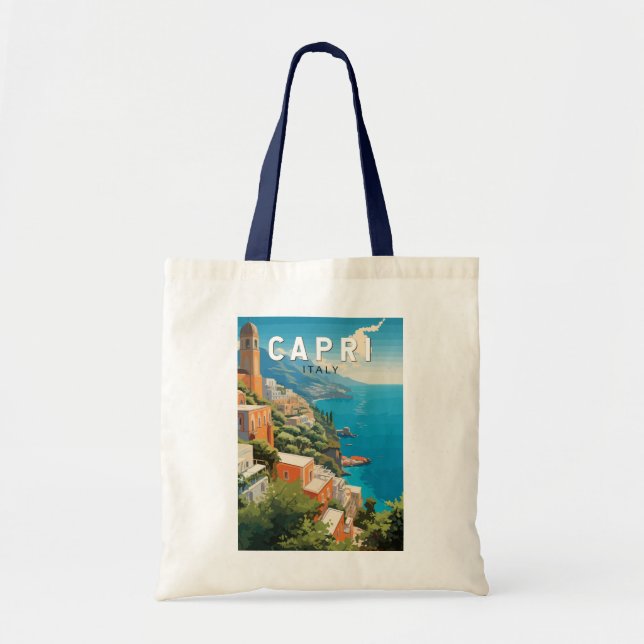Bolso De Tela Capri Italia Viaje de arte (Frente)