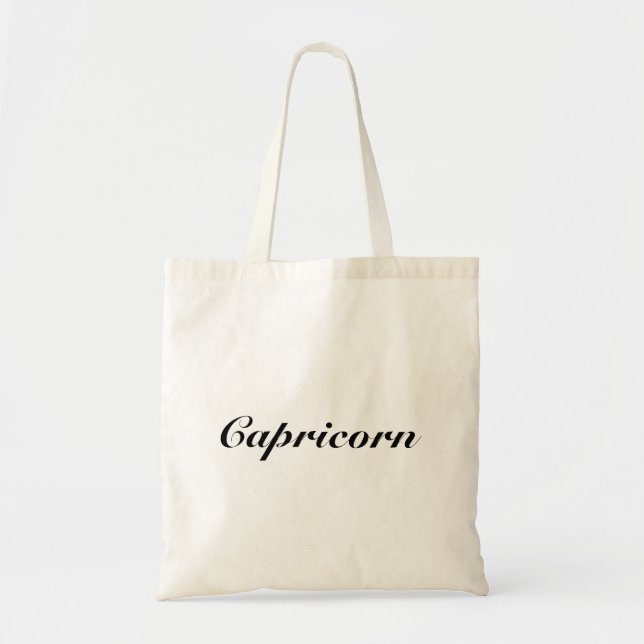 Bolso De Tela Capricornio Rótulo Zodiaco Astrología clásica eleg (Frente)
