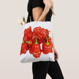 Bolso De Tela Capsicum Chinense Chilli All Over Print Tote Bag