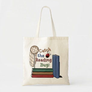 Bolso De Tela Capturar los libros de la biblioteca escolar de le