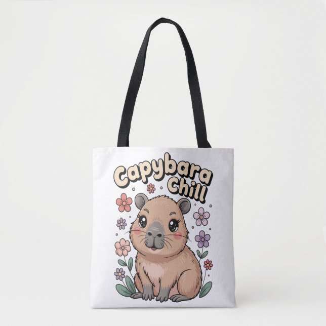 Bolso De Tela Capybara Chill (Anverso)