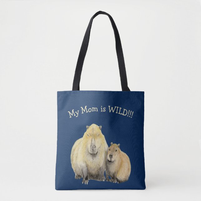 Bolso De Tela Capybara Mom (Anverso)