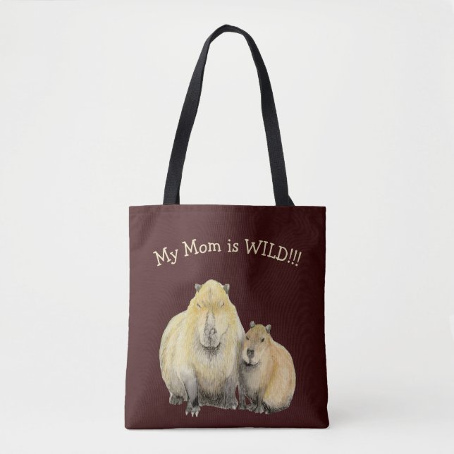 Bolso De Tela Capybara Mom (Anverso)