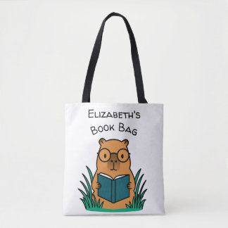 Bolso De Tela Capybara Reading Book