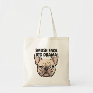 Bolso De Tela Cara Aplastada Gran Drama Divertido Diseño de Bull