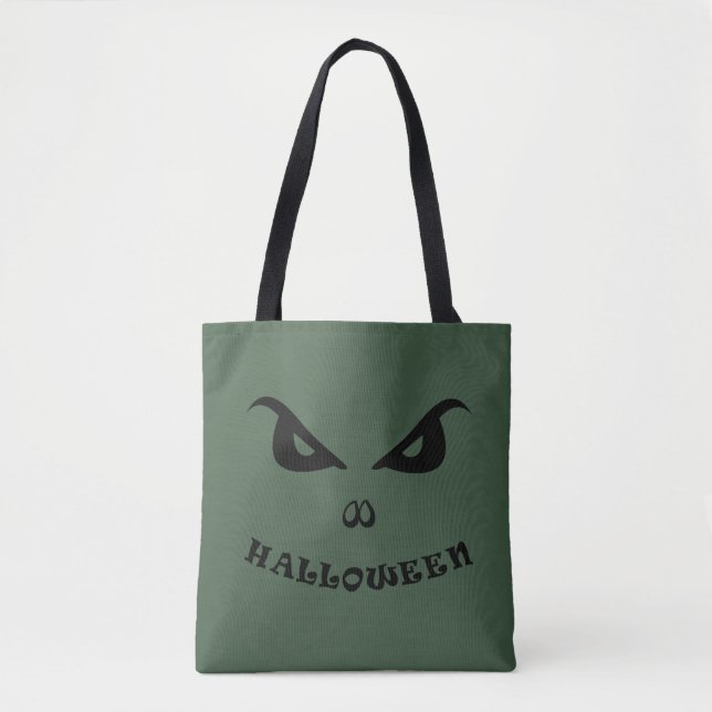 Bolso De Tela Cara aterradora de Halloween (Anverso)