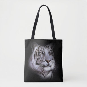 Bolso De Tela Cara blanca del tigre