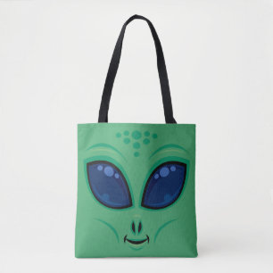 Bolso De Tela Cara de Alien de Dibujos Animados Amigable