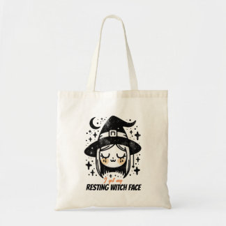 Bolso De Tela Cara de Bruja Relajada
