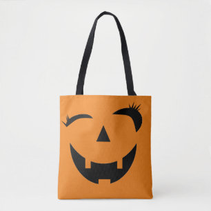 Bolso De Tela Cara de calabaza