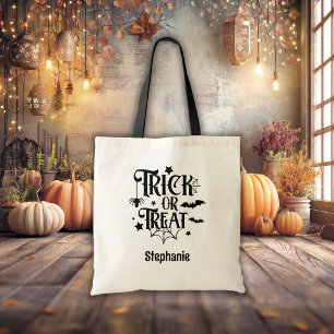 Bolso De Tela Cara De Calabaza Jack O Lantern Con Nombre
