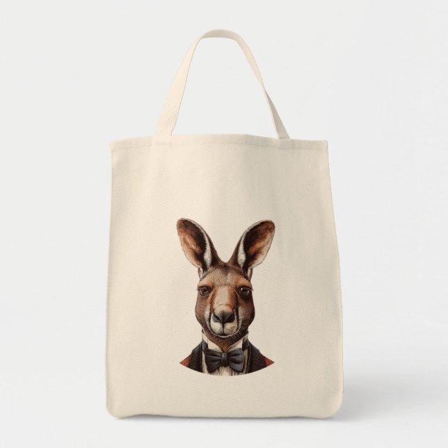 Bolso De Tela Cara de canguro (Frente)