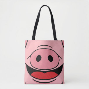 Bolso De Tela Cara de cerdo