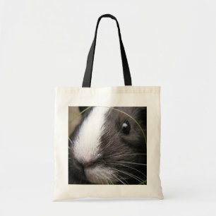 Bolso De Tela Cara de cerdo de Guinea blanca, suave y corta