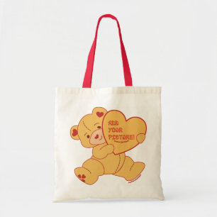 Bolso De Tela Cara de colores rojo de oso suave