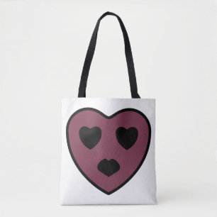 Bolso De Tela Cara de corazón