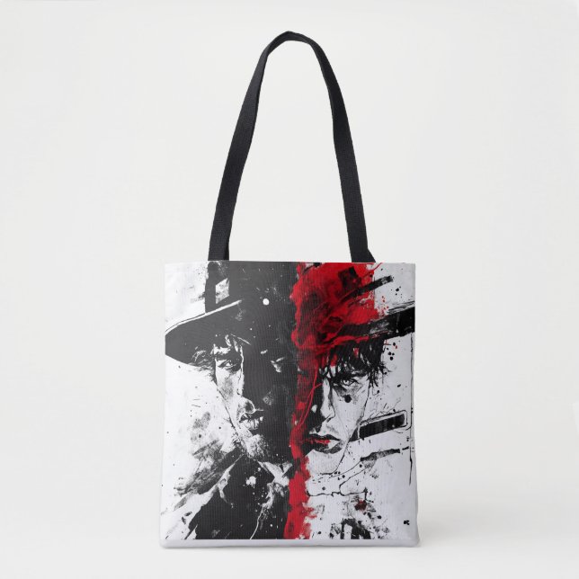 Bolso De Tela Cara de dos mundos (Anverso)