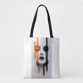 Bolso De Tela Cara de Dos Tonos