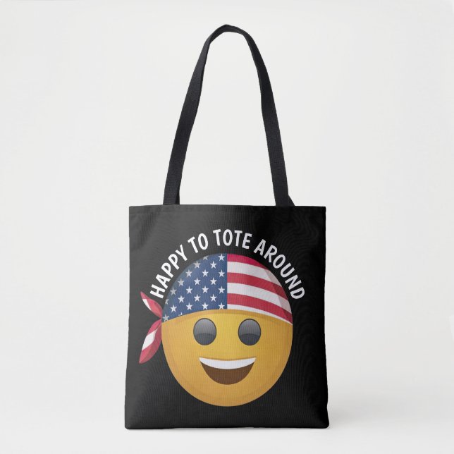 Bolso De Tela Cara de emoji (Anverso)