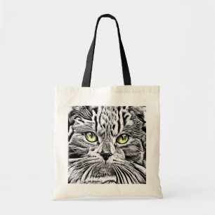 Bolso De Tela Cara de gato