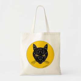 Bolso De Tela Cara de gato negro