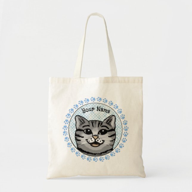 Bolso De Tela Cara de gato Ratzy  (Frente)