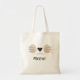 Bolso De Tela Cara de gato suave