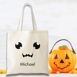 Bolso De Tela Cara de Jack O' Lantern Kawaii personalizada