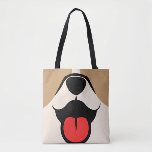 Bolso De Tela Cara de perro