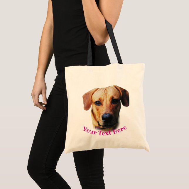 Bolso De Tela Cara de Perro Personalizada (Anverso (producto))