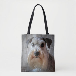Bolso De Tela Cara de perro Schnauzer