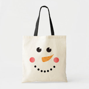 Bolso De Tela Cara de Snowman