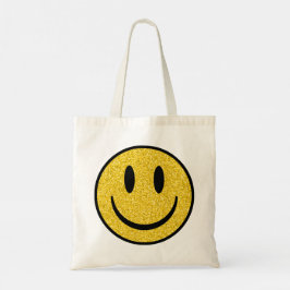 Bolso De Tela Cara de sonrisa purpurina