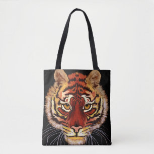 Bolso De Tela Cara de tigre