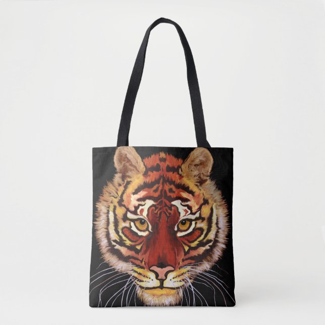 Bolso De Tela Cara de tigre (Anverso)