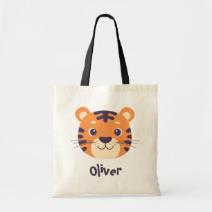 Bolso De Tela Cara de Tigre Divertida