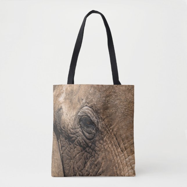 Bolso De Tela Cara de un Elefante (Anverso)