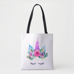 Bolso De Tela Cara de unicornio mágica