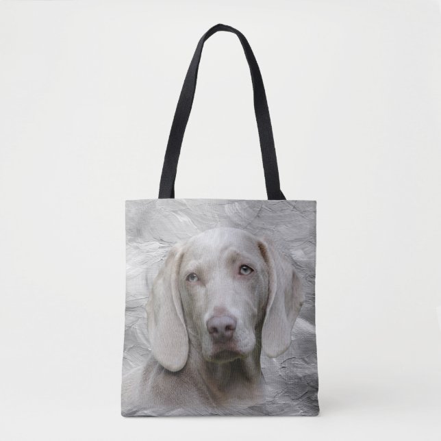 Bolso De Tela Cara de Weimaraner (Anverso)