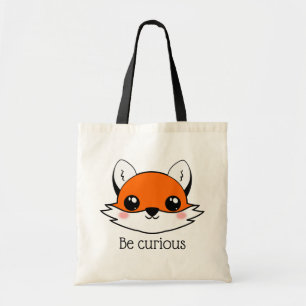 Bolso De Tela Cara de zorro suave ser curioso