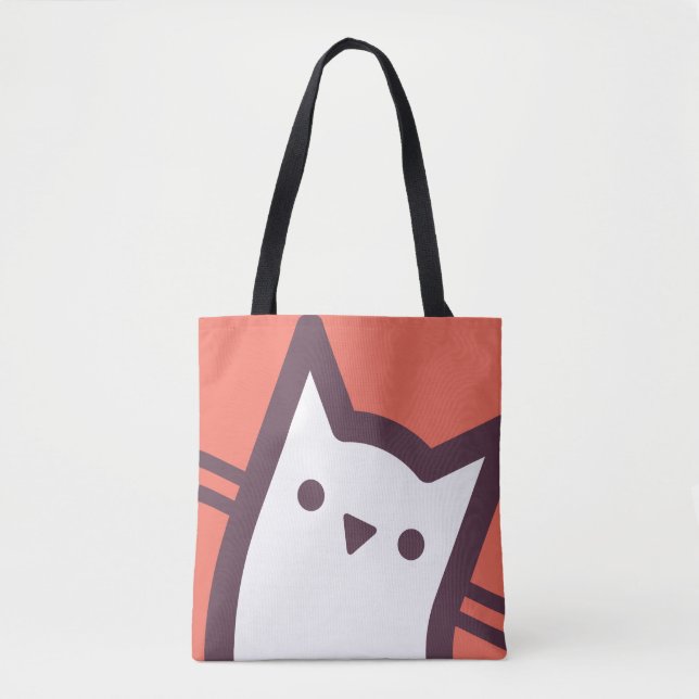 Bolso De Tela Cara del gato (Anverso)