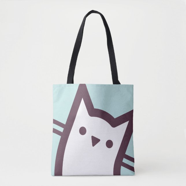 Bolso De Tela Cara del gato (Anverso)