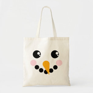 Bolso De Tela Cara del muñeco de nieve