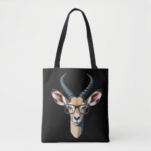 Bolso De Tela Cara divertida de gacela para amantes del safari y