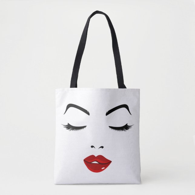 Bolso De Tela Cara elegante (Anverso)