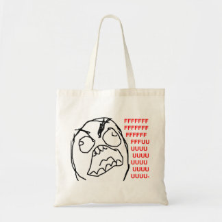 Bolso De Tela Cara enojada Meme de la rabia de Fuu Fuuu del