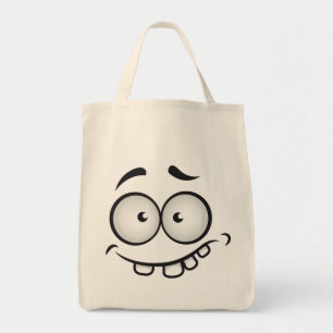 Bolso De Tela Cara graciosa, carita sonriente, moderna y de moda