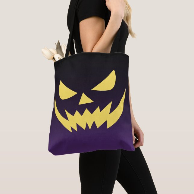 Bolso De Tela Cara Jack-o-lantern (Detalle)