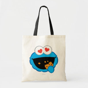Bolso De Tela Cara sonriente con forma de galleta y ojos en form