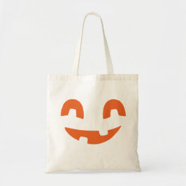 Bolso De Tela Cara sonriente de calabaza de Halloween
